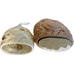 bottom of regular porcelain bell ornament and solid prototype 